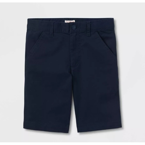 Cat & Jack Other - Boys' Regular Fit Flat Front Uniform‎ Shorts Blue Size 10